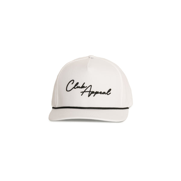 Rope Hat - White (Black Logo)